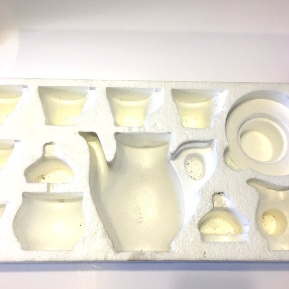 Vintage 17-Piece for 6‎ Crown Style Porcelain Coffee Set Floral Victorian Design - Picture 10 of 14